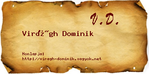 Virágh Dominik névjegykártya